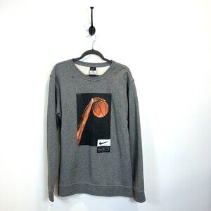 Jordan Dunk Nike Men’s XL Gray Fleece Crewneck Sweatshirt Basketball